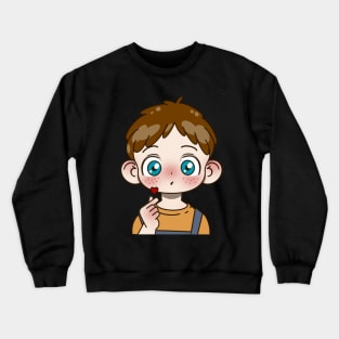 Anime cute boy spreading love Crewneck Sweatshirt